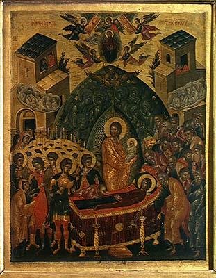 Bakire Dormition (panelde öfke) by Andreas Rico