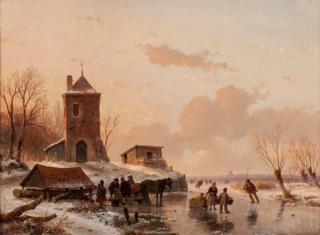 Kızağı Yükleme by Andreas Schelfhout