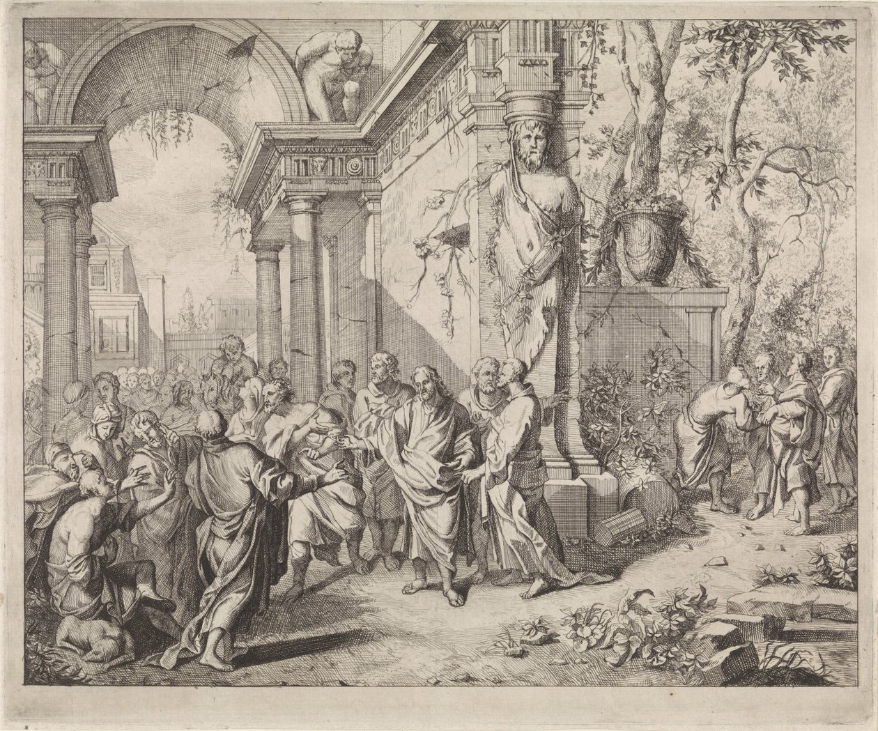 Mesih iki kör insanı iyileştirir by Andreas van der Myn (possibly)
