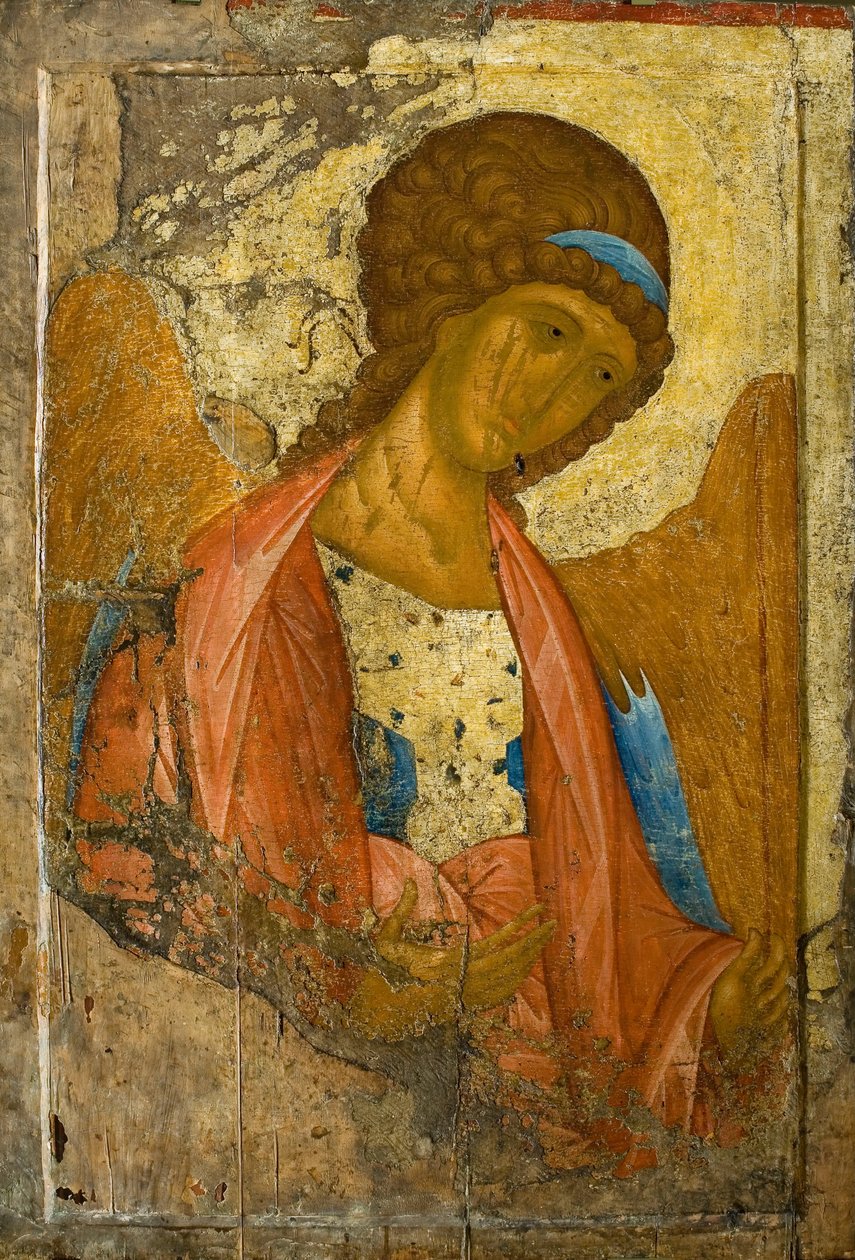 Başmelek Mikail. Deisus Çenesinden (Satır) (Zvenigorodsky) by Andrei Rublev