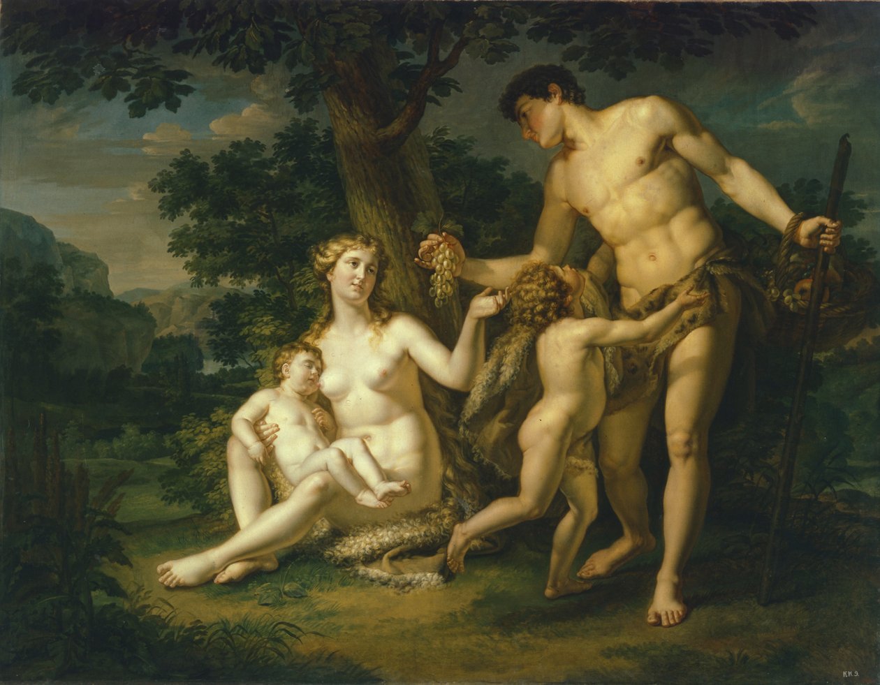 Adem ve Havva ve Çocukları Bir Ağacın Altında, 1803 by Andrei Ivanovich Ivanov