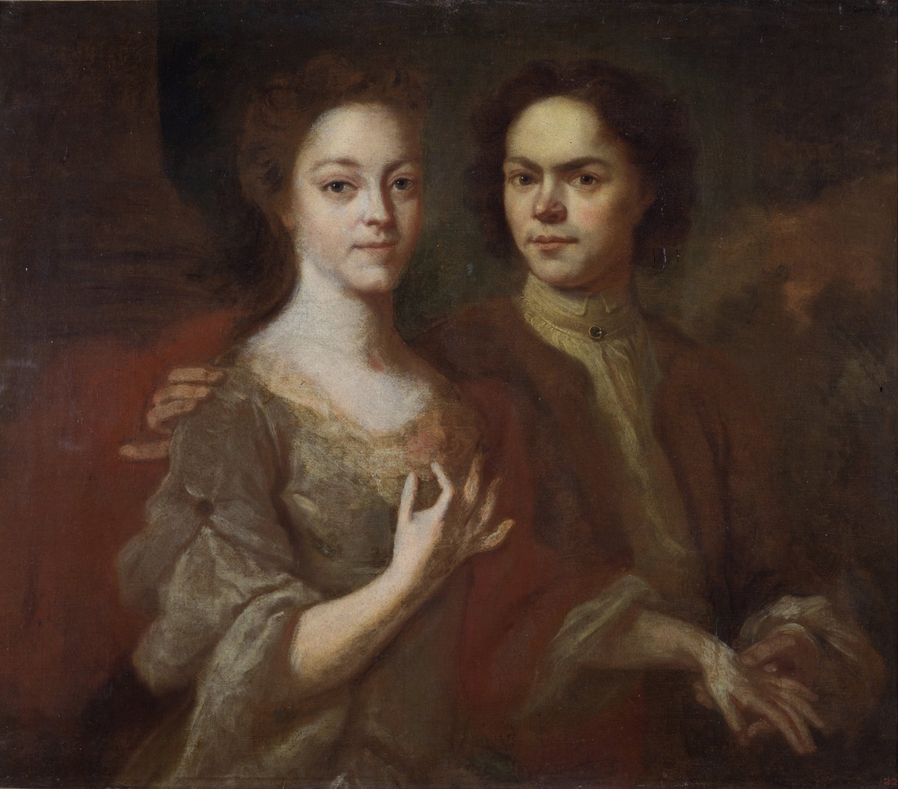 Eşi ile otoportre, c. 1729 by Andrei Matveyevich Matveyev