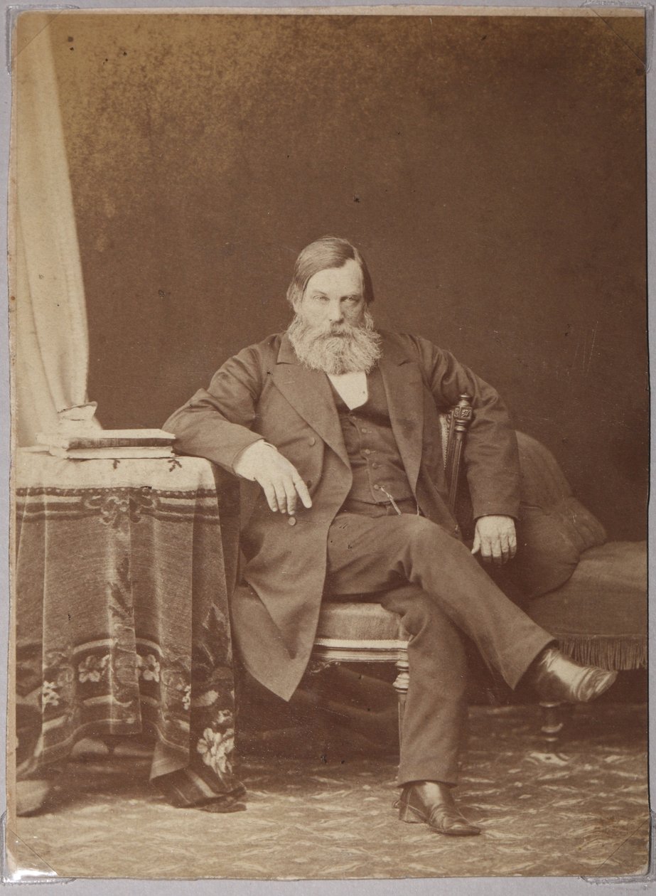 Pavel Melnikov, takma ad Andrey Pechersky - Pavel Ivanovich Melnikov (Andrey Pechersky) (1818-1883), Karelin, Andrey Osipovich (1837-1906). Albümin Fotoğrafı by Andrei Osipovich Karelin