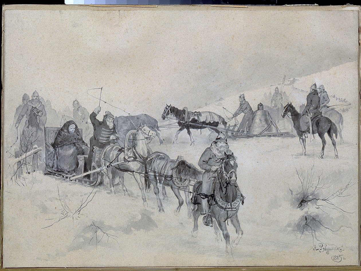 Martha Borlettskaya (Marfa Posaniksa veya Martha la Mairesse) by Andrei Petrovich Ryabushkin