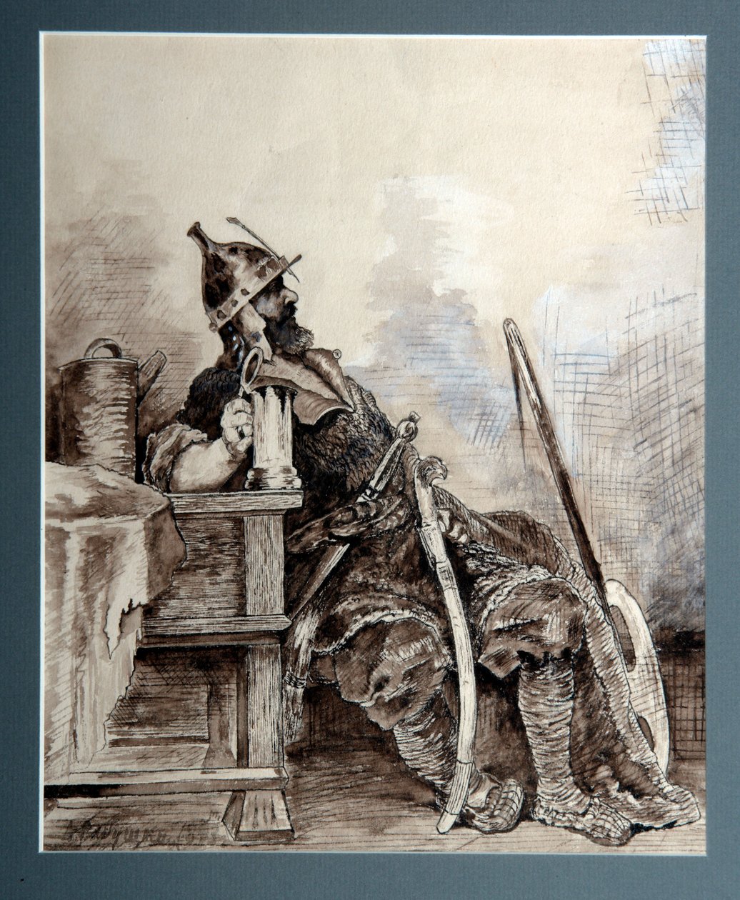 Aquarelle de Andrei Petrovich Riabouchkine (Ryabushkin) (1861-1904) 1893 Dim 29,7x26,7 cm Bölgesel Sanat Galerisi, Perm by Andrei Petrovich Ryabushkin