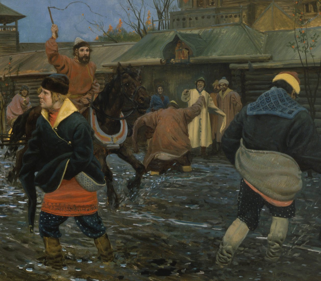 Resmi Tatilde Onyedinci Yüzyıl Moskova Caddesi by Andrei Petrovich Ryabushkin