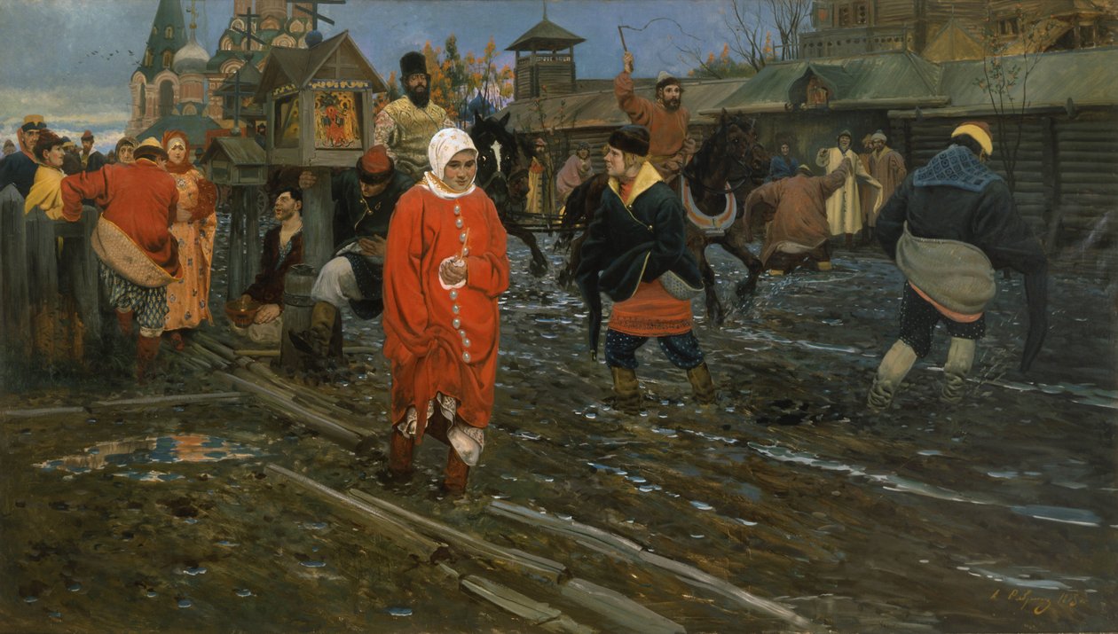 Resmi Tatilde Onyedinci Yüzyıl Moskova Caddesi, 1895 by Andrei Petrovich Ryabushkin