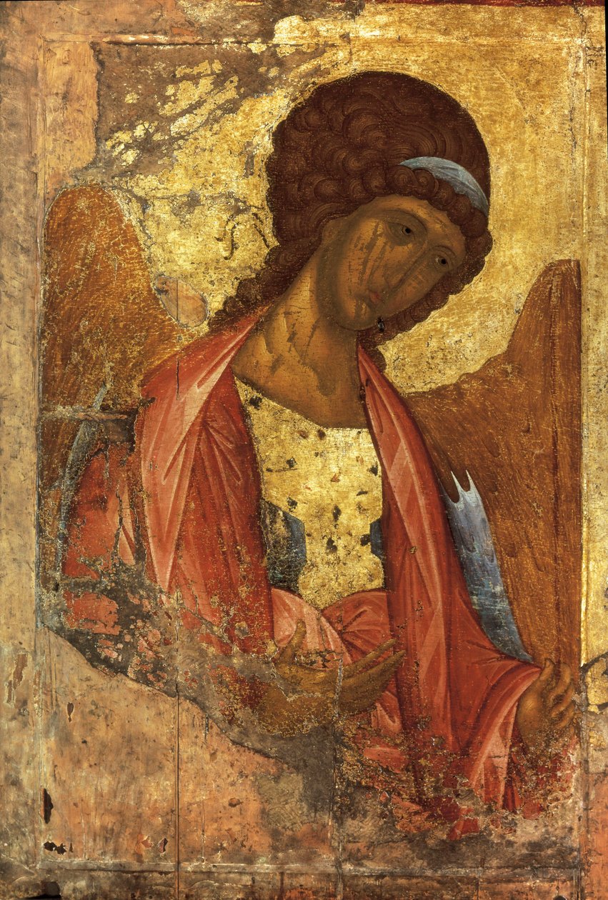 Başmelek Mikail (rus simgesi), Andrei Rublev veya Andrej Rubljov (1360-1430) tarafından, 1410 ile 1420 arasında boyanmış (ahşap üzerine resim) by Andrei Rublev