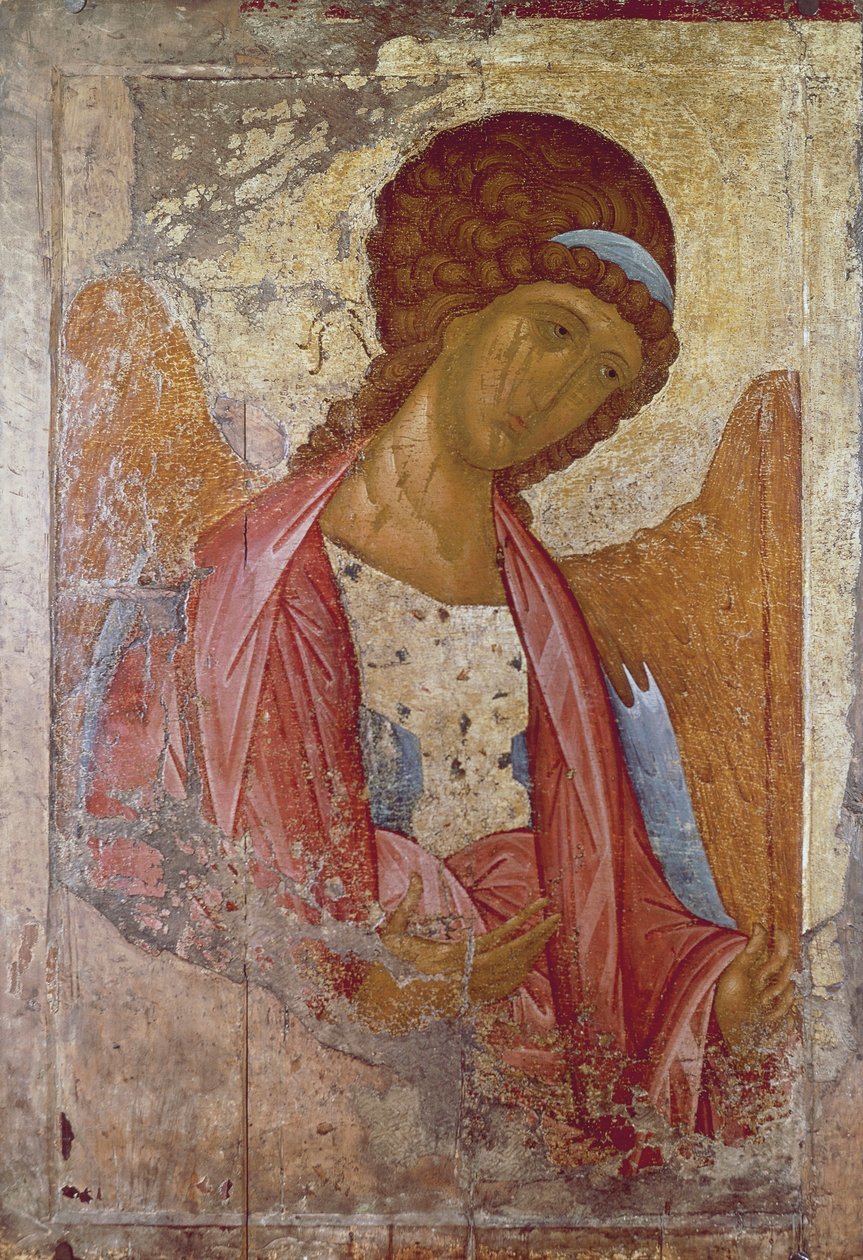 Başmelek Mikail, Andrei Rublev veya Andrej Rubljov (1360-1430) tarafından, 1410 ile 1420 arasında boyanmış, Simge. by Andrei Rublev
