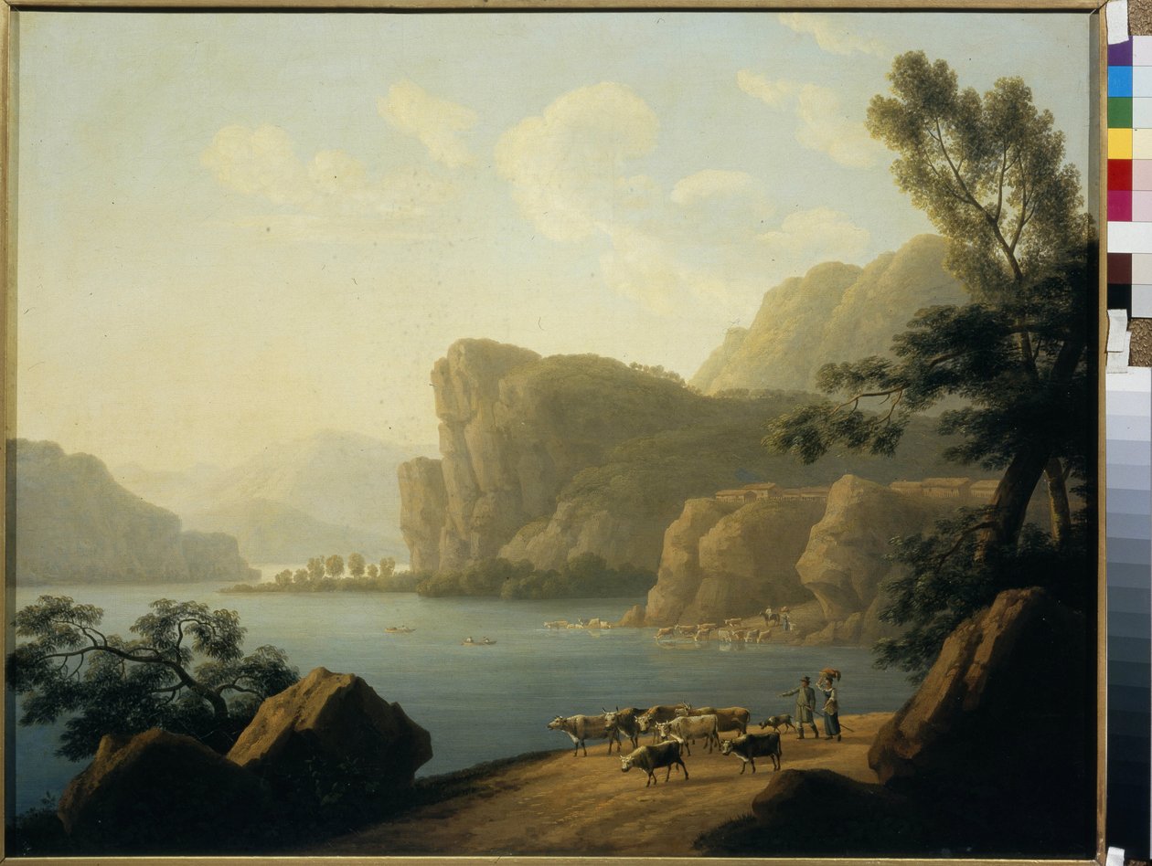 ""Vue de la riviere Selenga en Sibirie"" (Sibirya