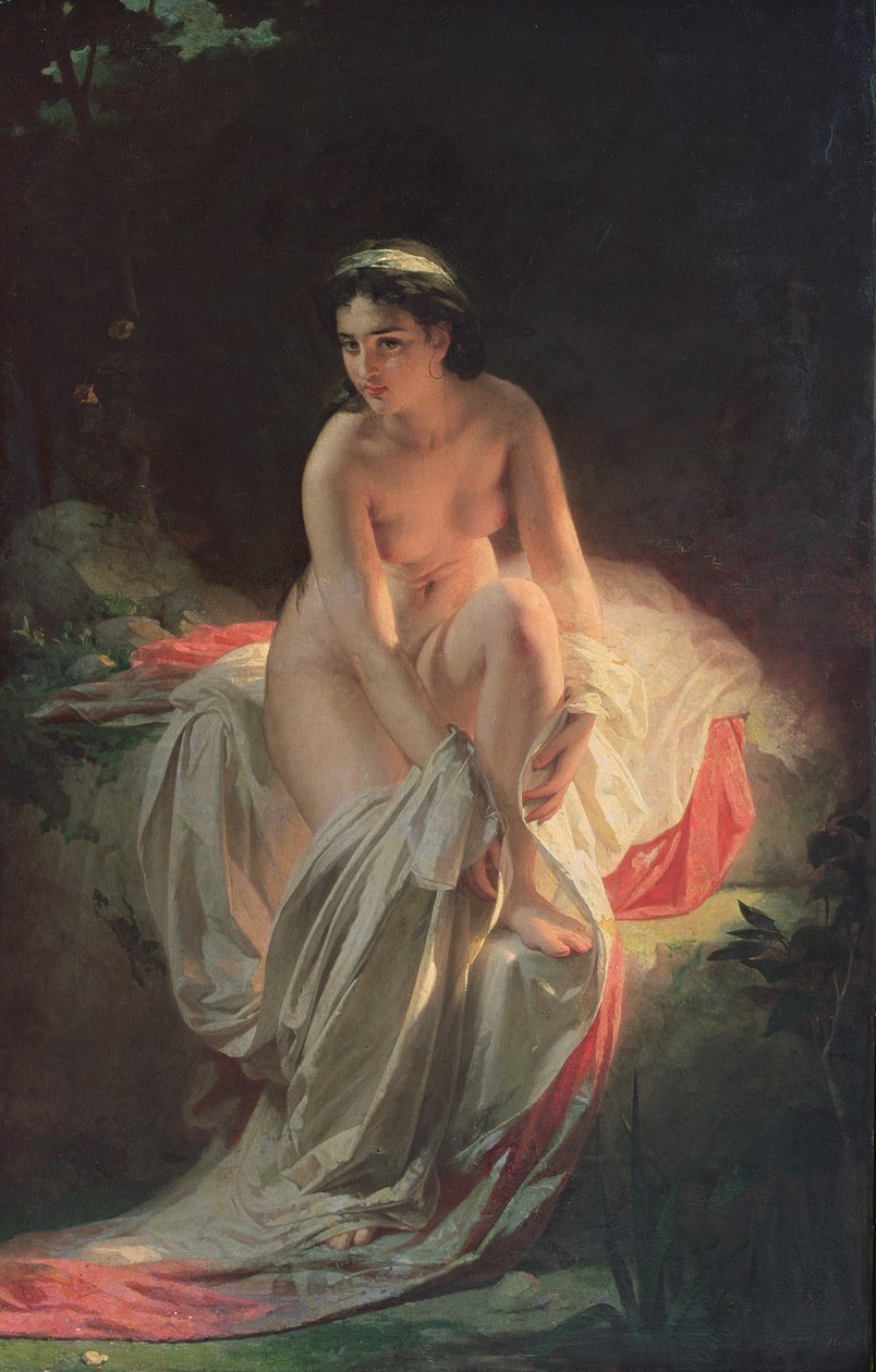 Woman Bathing, 1875  by Andrej Franzowitsch Belloli