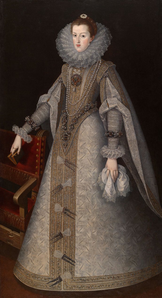 Avusturya Margaret, İspanya Kraliçesi, c.1610 (tuval üzerine yağlı boya) by Andres Lopez Polanco