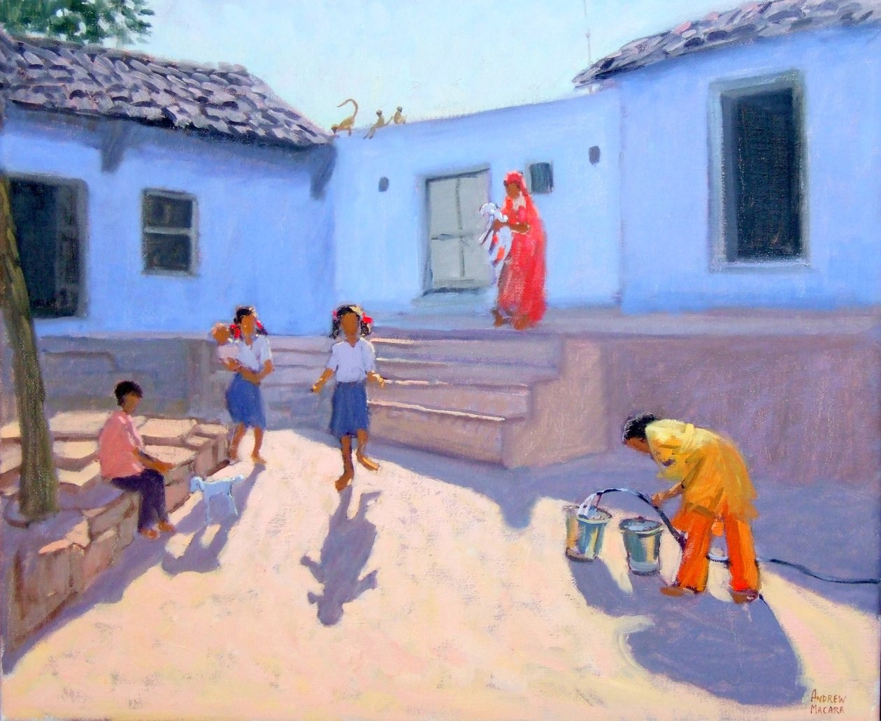 Su Kovalarını Doldurma, Rajasthan, Hindistan by Andrew Macara