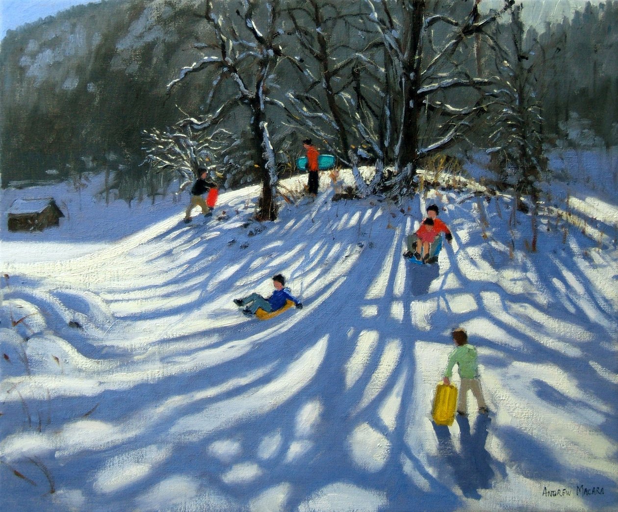 Karda eğlence, Morzine, Fransa by Andrew Macara