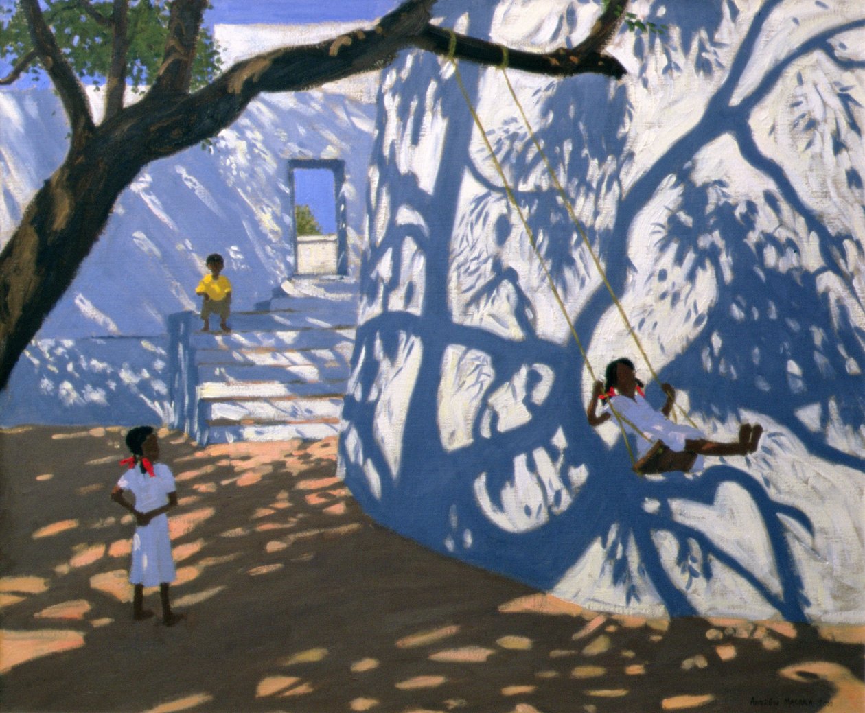 Salıncaktaki Kız, Hindistan, 2000 by Andrew Macara
