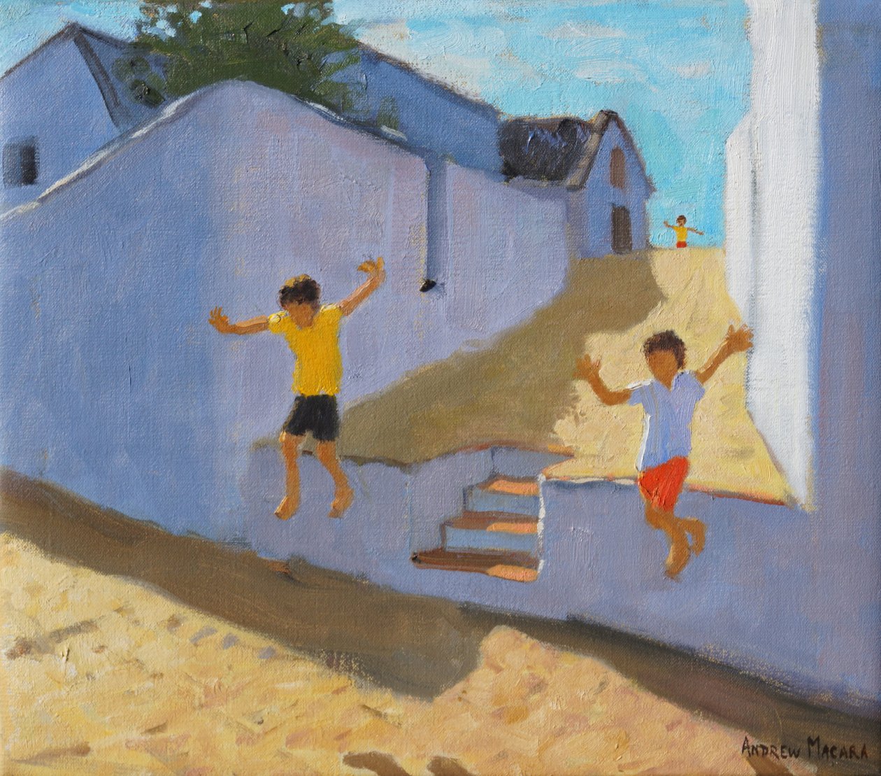 Duvardan atlamak,Mikonos,2015, by Andrew Macara