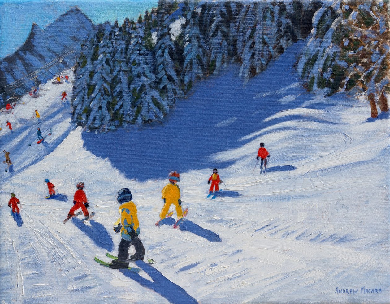 Ski school,Morzine, 2015,  by Andrew Macara
