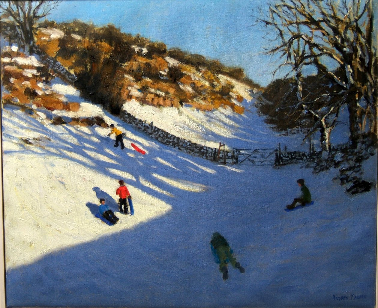Monyash, Derbyshire yakınlarındaki vadide kar by Andrew Macara
