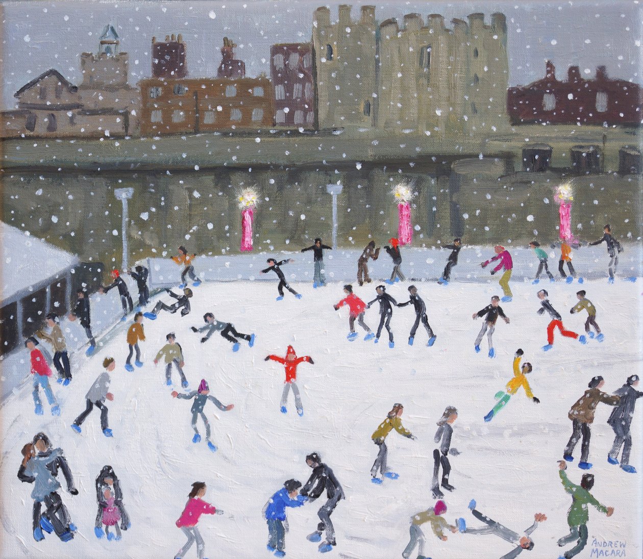 Tower of London Buz Pisti,2015,(tuval üzerine yağlı boya) by Andrew Macara