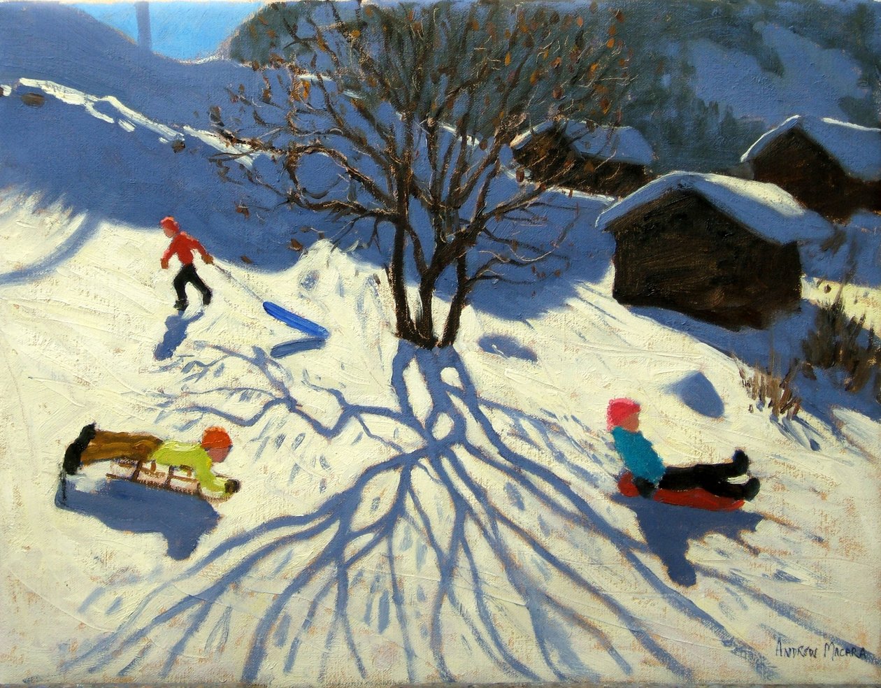 Kış yamacı, Morzine, Fransa by Andrew Macara