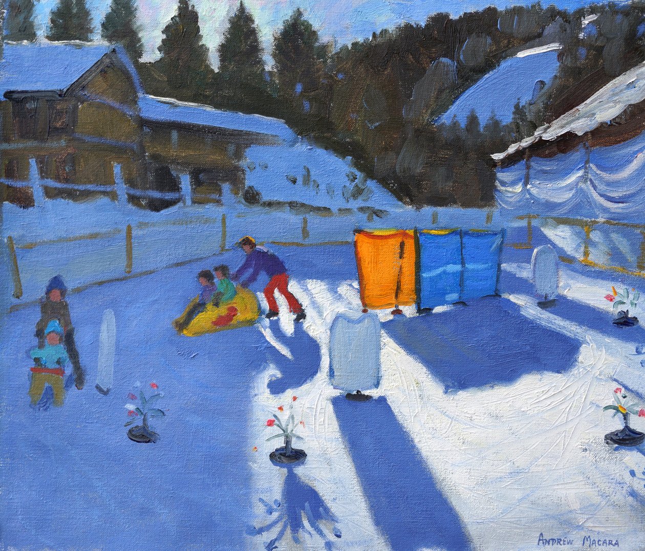 çocuk buz pateni pisti,Clusaz, 2014, by Andrew Macara
