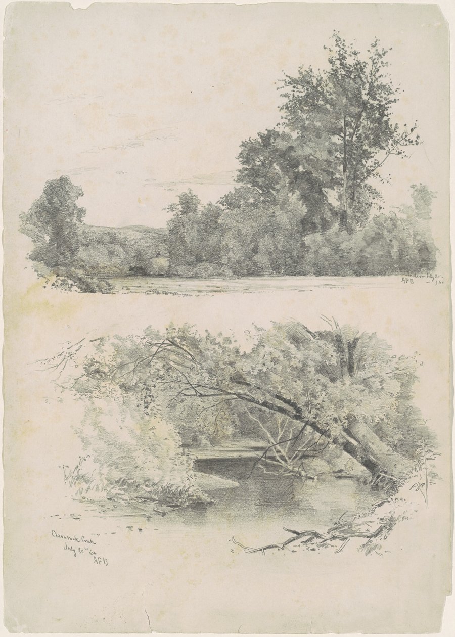 Hudson; ve Claverack Deresi by Andrew Fisher Bunner