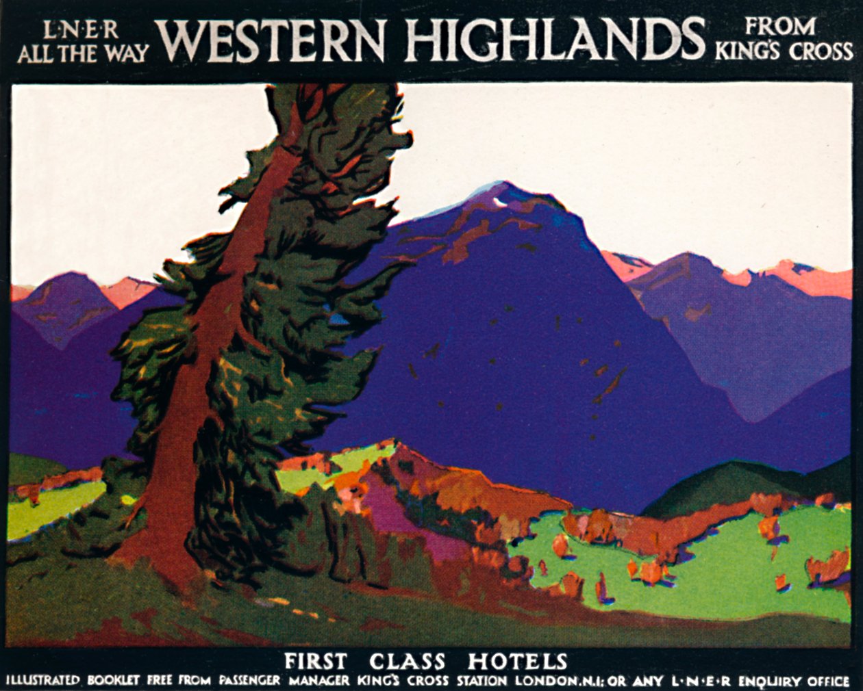 Western Highlands - Birinci Sınıf Oteller - İngiliz Posteri, c1926 by Andrew Johnson