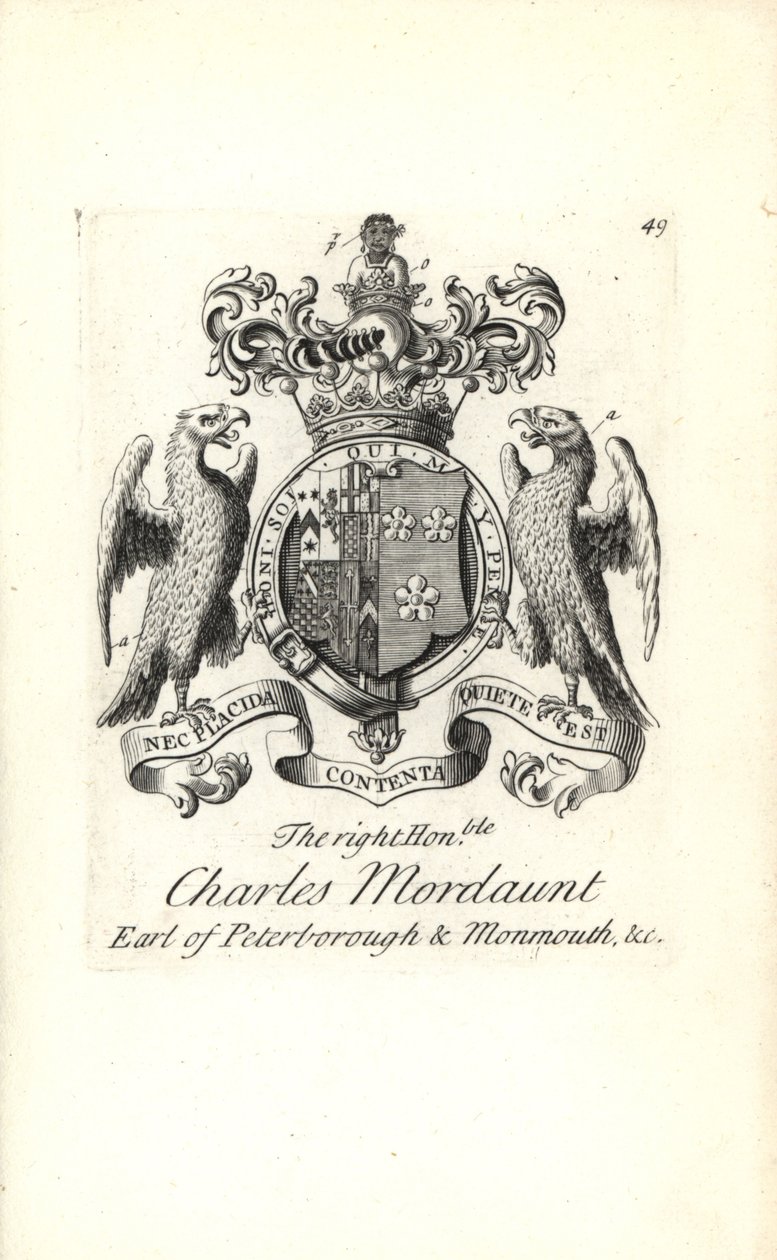 Sağ onurlu Charles Mordaunt, Peterborough 3. Earl ve Monmouth 1. Earl