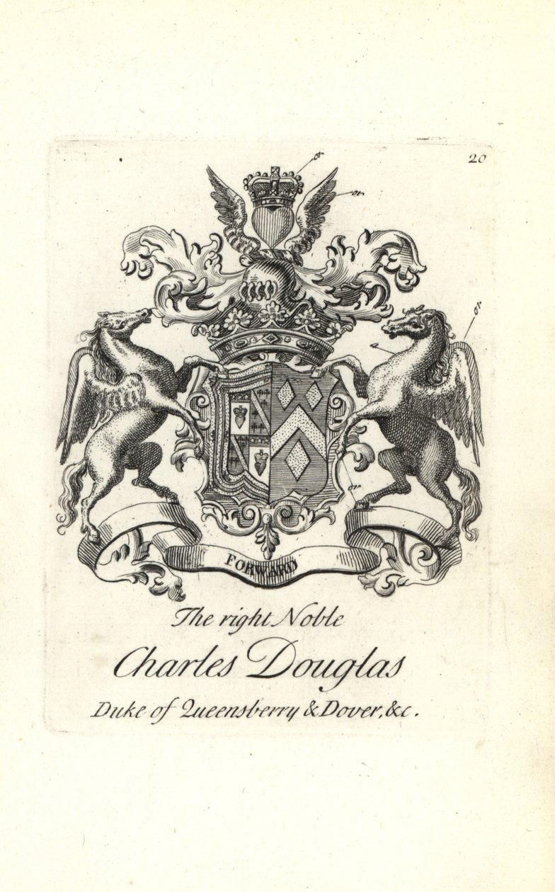 Sağ asil Charles Douglas, Queensberry ve Dover 3. Duke arması ve arması by Andrew Johnston