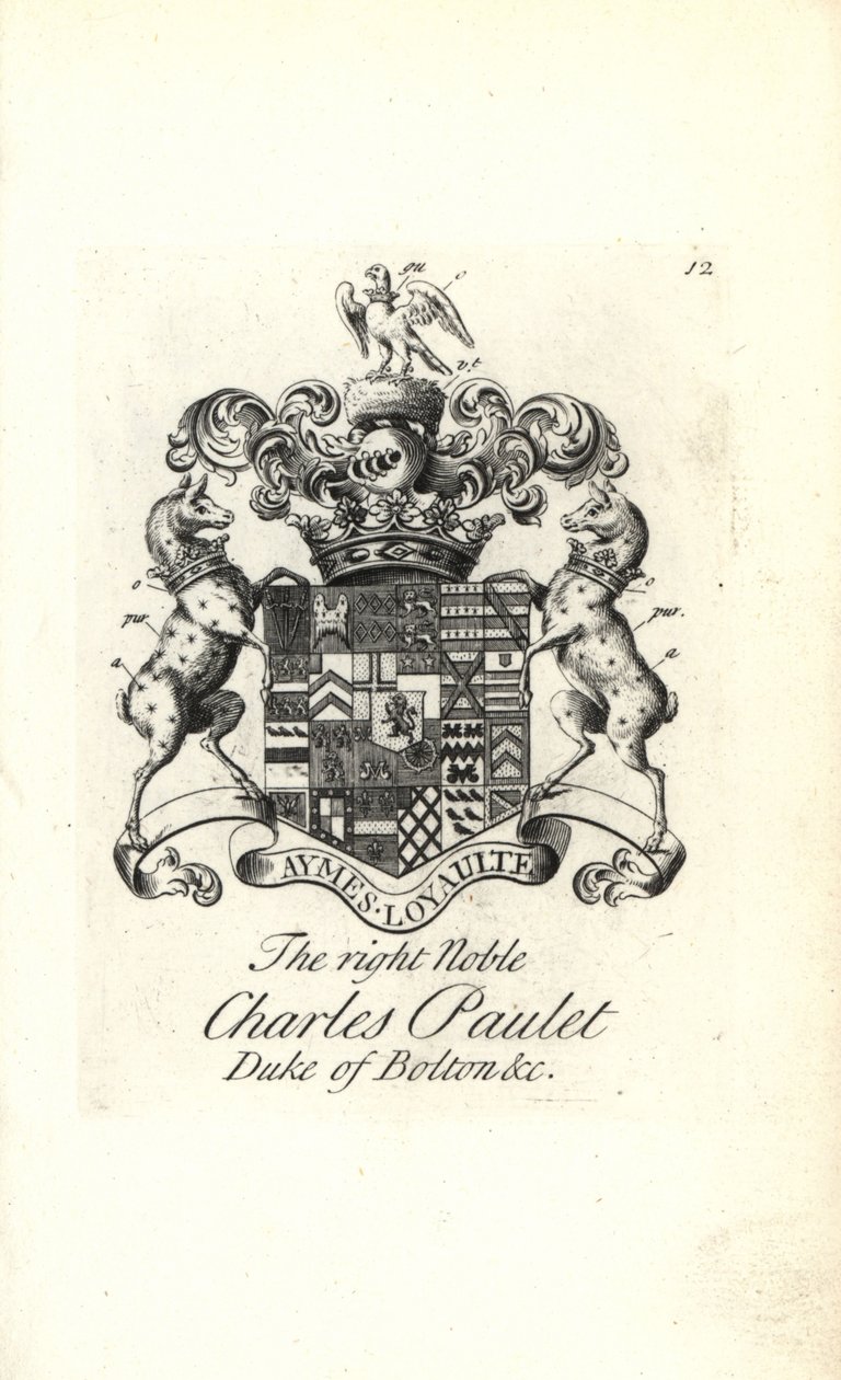 Sağ asil Charles Powlett, Bolton 3. Duke arması ve arması by Andrew Johnston