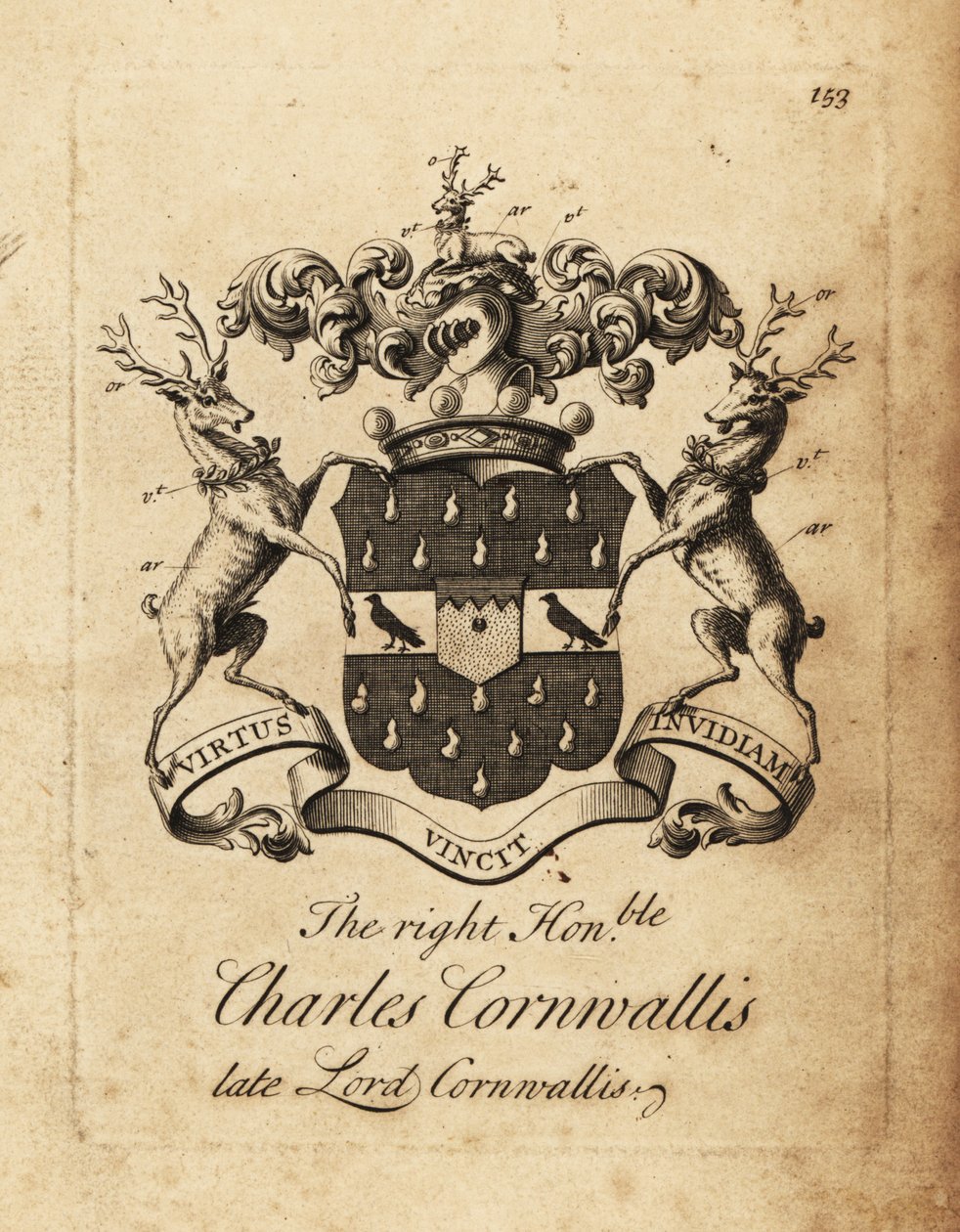 Çok Sayın Charles Cornwallis, Lord Cornwallis, 4 Baron Cornwallis arması by Andrew Johnston