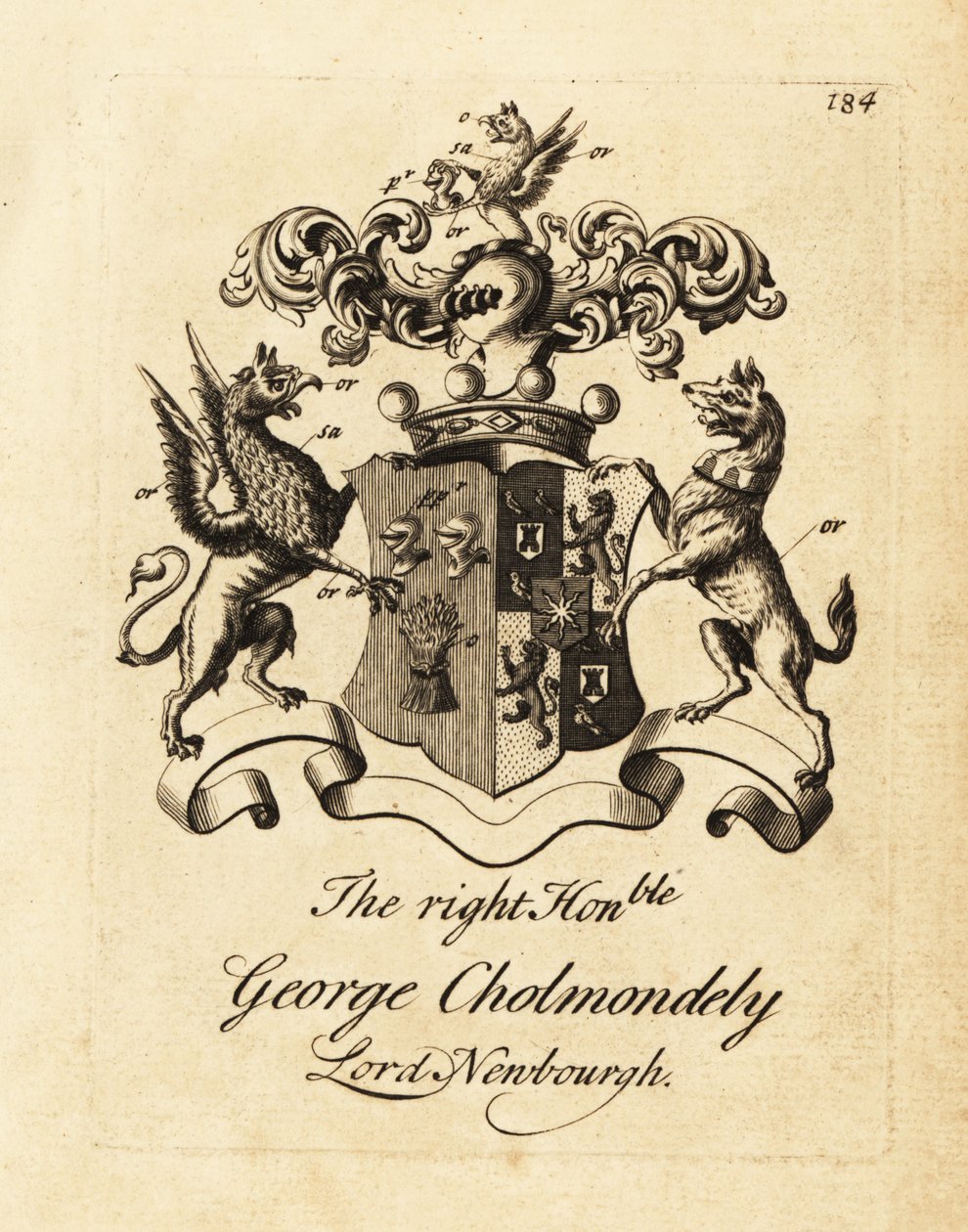 Çok Sayın George Cholmondely, Lord Newbourgh, 2. Cholmondeley Kontu arması by Andrew Johnston