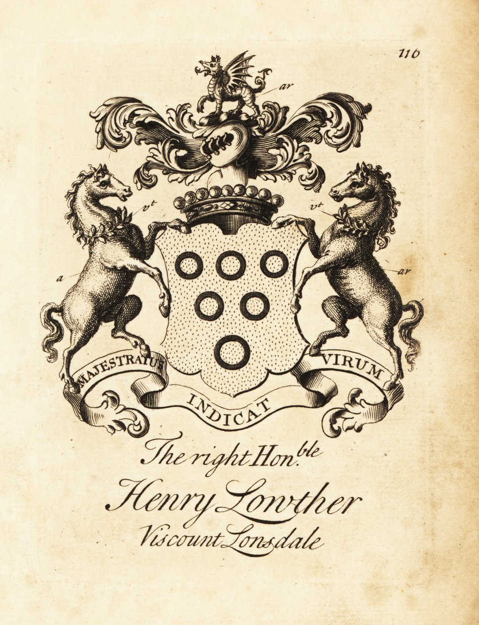 Çok Saygıdeğer Henry Lowther, 3. Vikont Lonsdale'in arması (1694-1751) by Andrew Johnston
