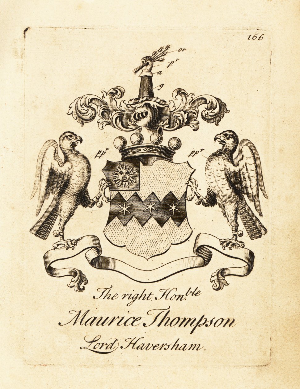 Sayın Maurice Thompson, Lord Haversham, 2 Baron Haversham arması by Andrew Johnston