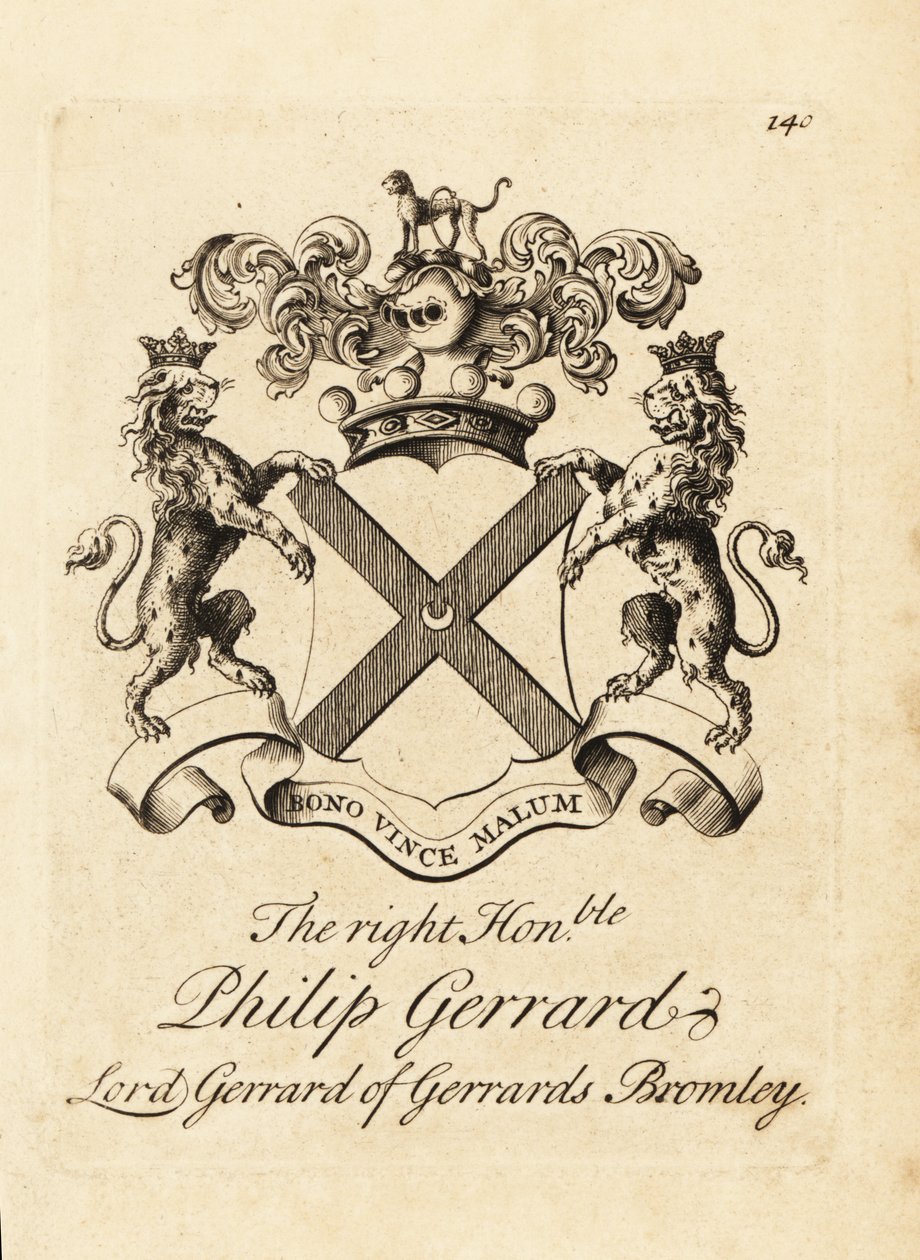 Çok Saygıdeğer Philip Gerrard, Gerrards Bromley Lord Gerrard, 7. Baron Gerard arması by Andrew Johnston
