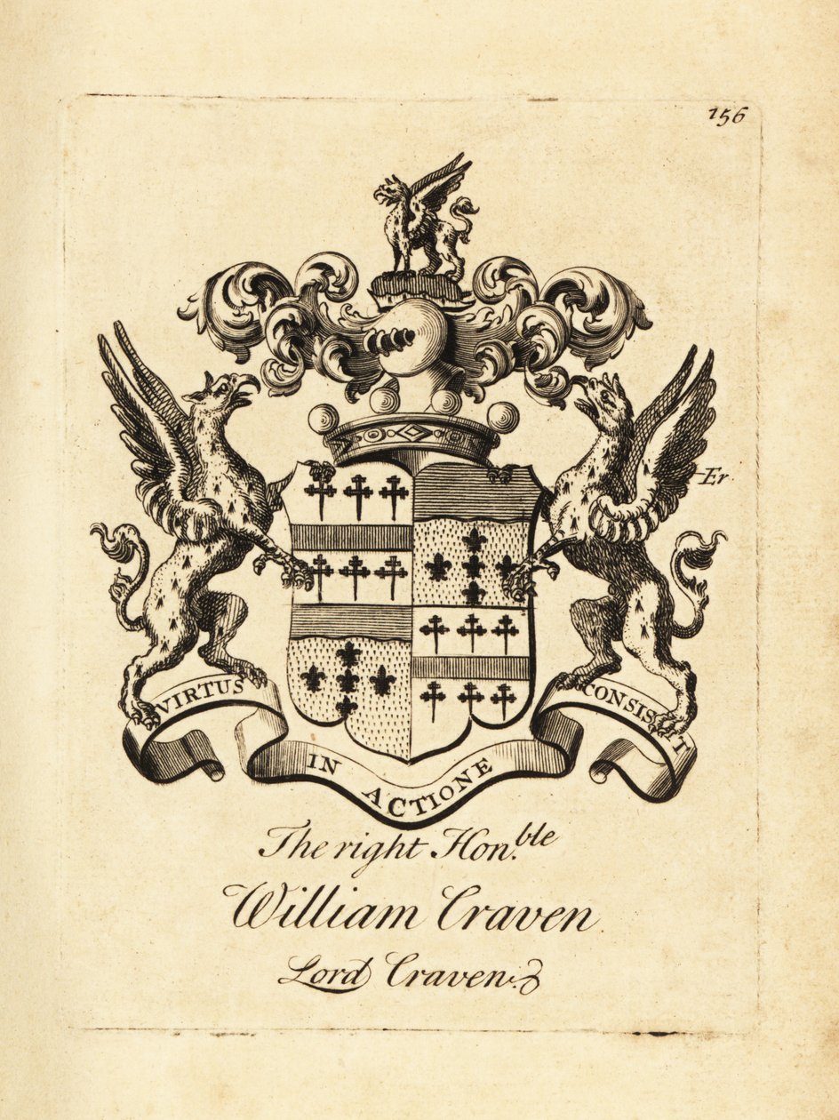 Çok Saygıdeğer William Craven, Lord Craven, 3. Baron Craven'in arması (1700-1739) by Andrew Johnston