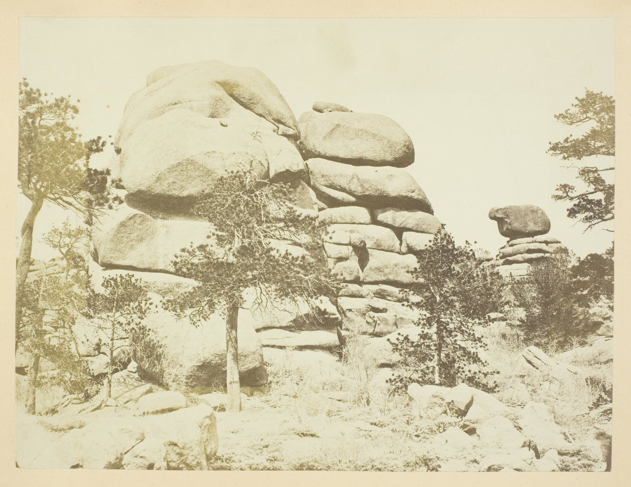 Granit Kaya, Buford İstasyonu, Laramie Dağları by Andrew Joseph Russell