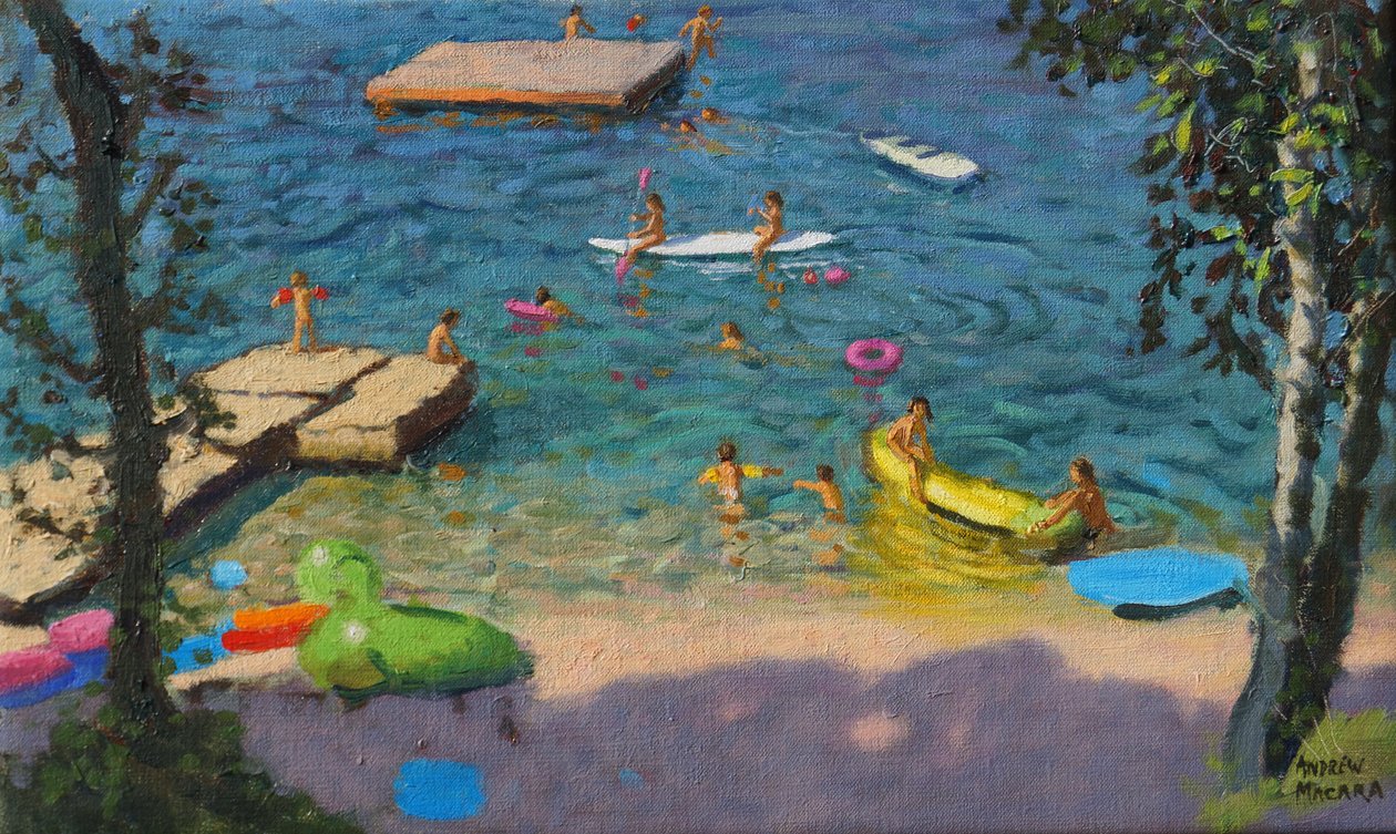 Kanolar, Hırvatistan, (tuval üzerine yağlı boya) by Andrew Macara