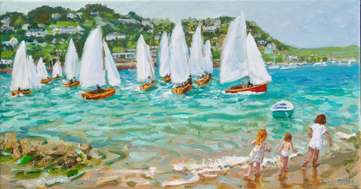 Tekneleri kovalamak,Salcombe, 2018, by Andrew Macara