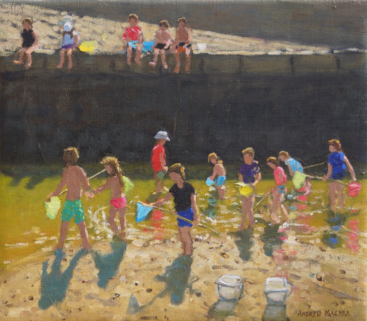 Limanda Yengeç,Bude, Cornwall,2018,(tuval üzerine yağlı boya) by Andrew Macara