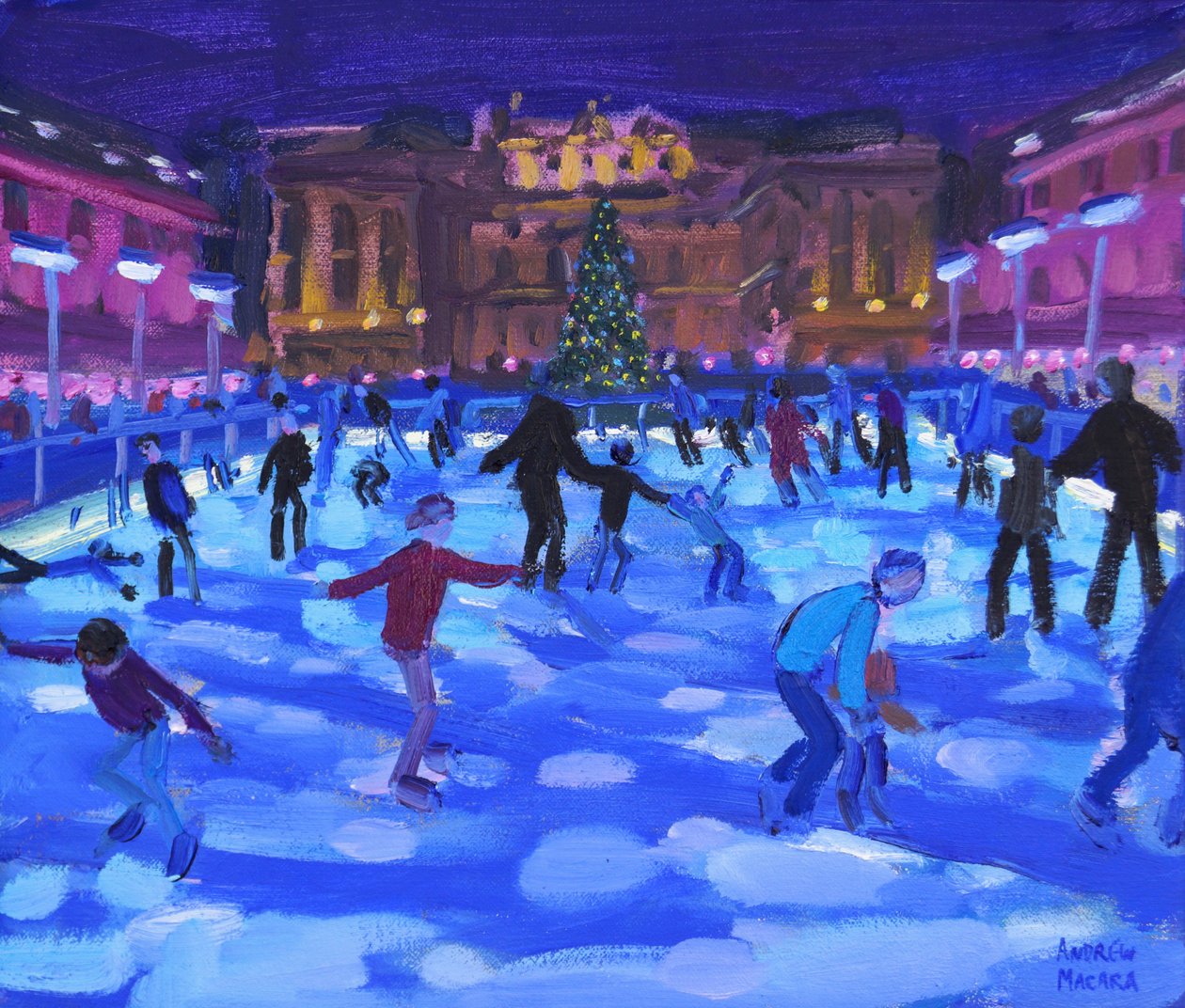 Akşam patenciler, Somerset House, 2015, by Andrew Macara