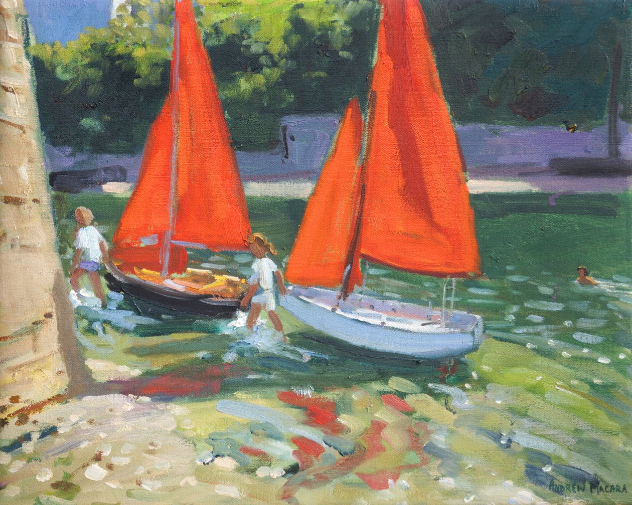 Yelkenli kızlar Looe , 2014, by Andrew Macara