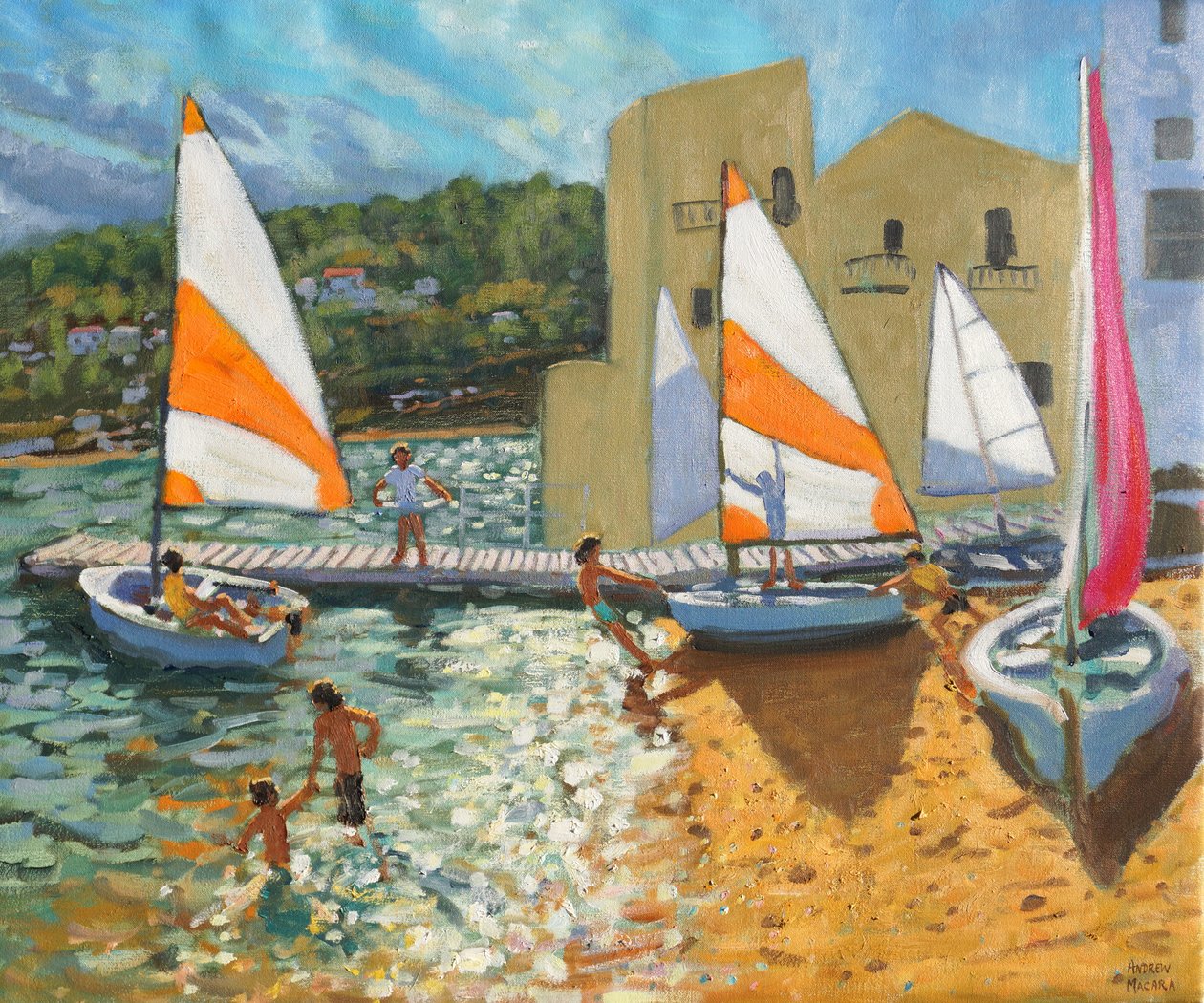 Fırlatma tekneleri, Calella de Palafrugell, İspanya, by Andrew Macara