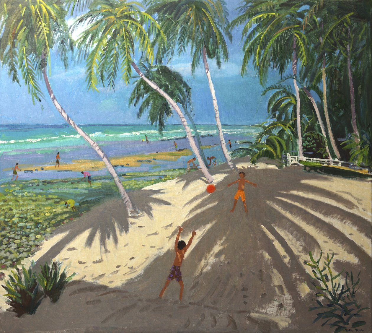 Palmiye ağaçları, Clovelly plajı, Barbados, 2013, by Andrew Macara