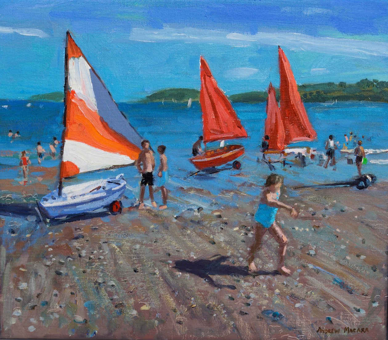 Kırmızı ve Beyaz Yelkenler, Abersoch by Andrew Macara