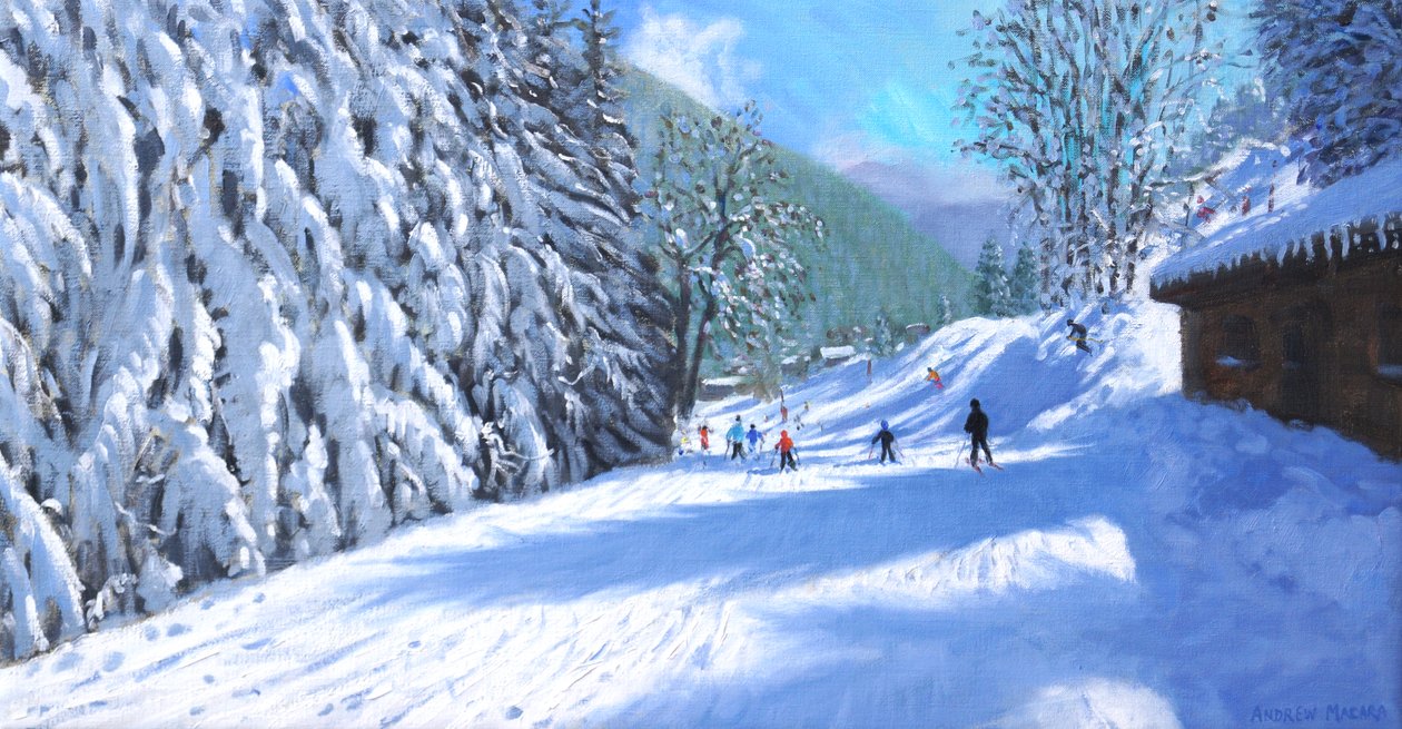 Morzine'e Dönüş (tuval üzerine yağlıboya) by Andrew Macara