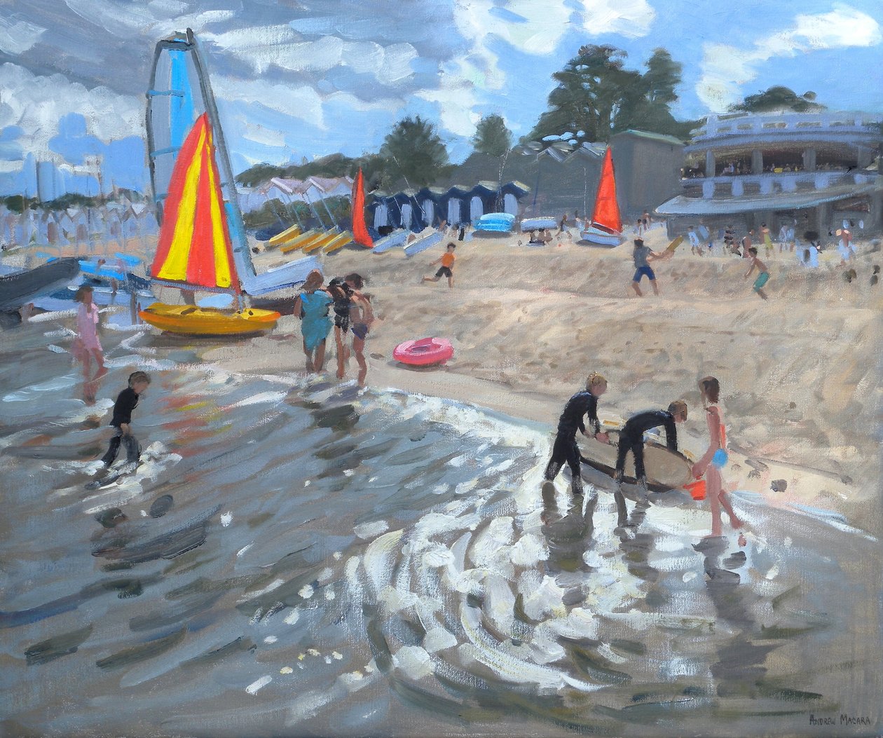 Yelkenliler, 2009 (tuval üzerine yağlı boya) by Andrew Macara