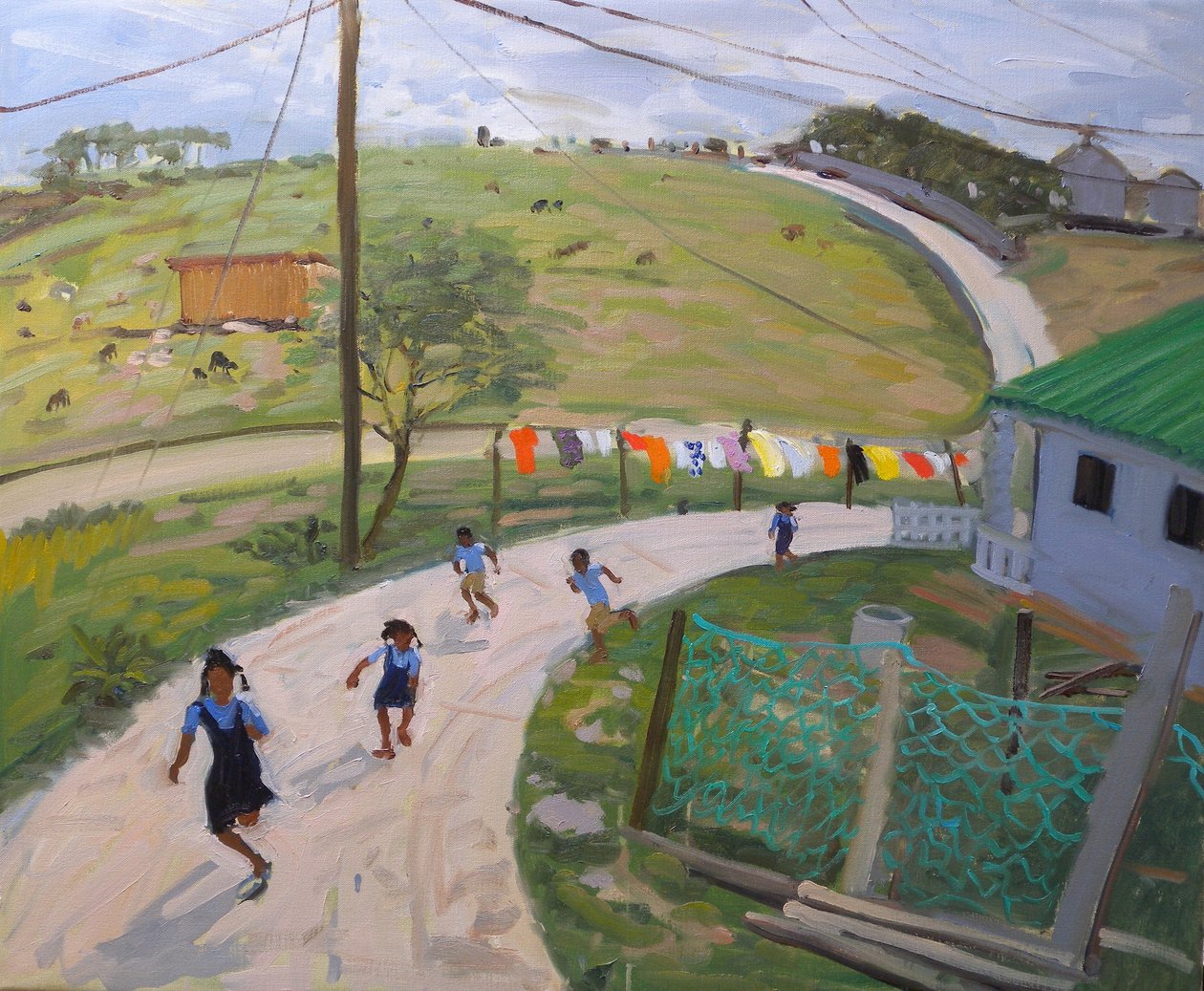 Okul Çocukları, 2011 (tuval üzerine yağlı boya) by Andrew Macara
