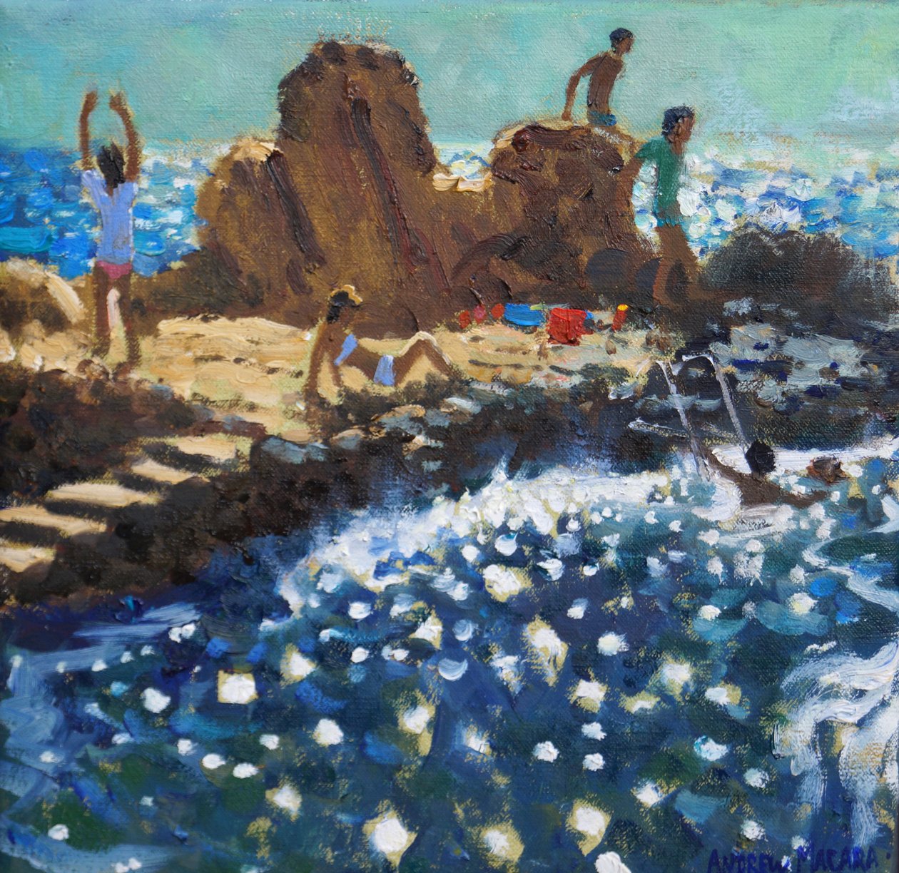 Deniz ışıltısı, Rovinj, 2016(tuval üzerine yağlı boya) by Andrew Macara