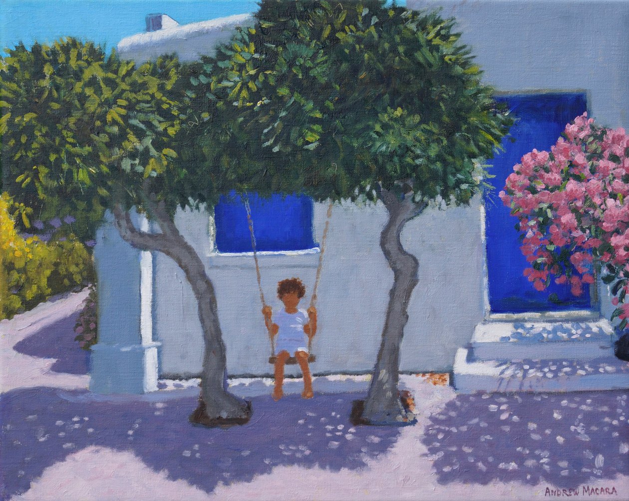 Salıncak,Rodos,2020,(tuval üzerine yağlı boya) by Andrew Macara